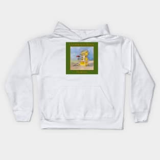 Cute lifeguard tower in Clearwater Beach Florida Kids Hoodie